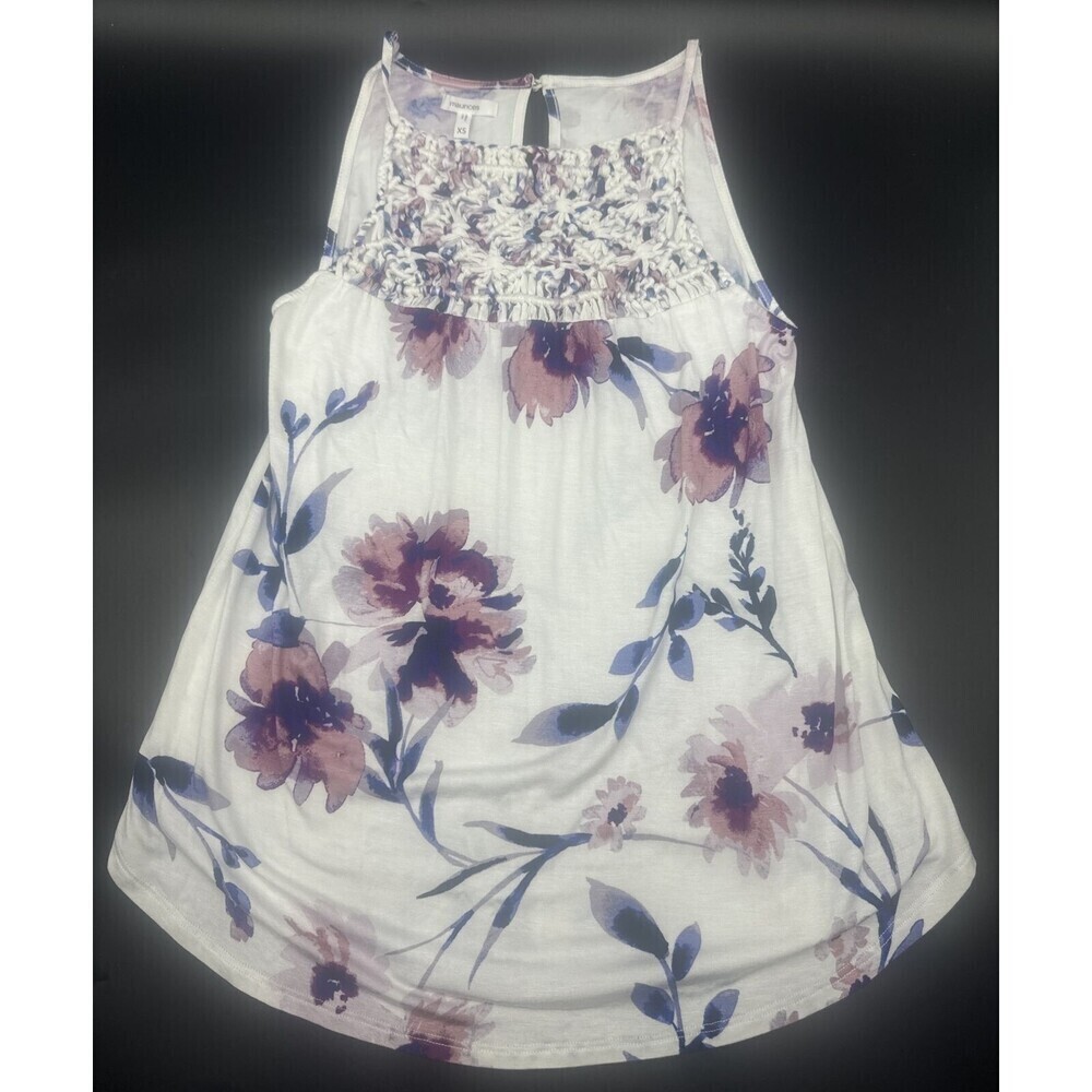 Maurice’s Women’s PINK & PURPLE Floral Rayon‎ Blend Cami SZ X Small NEW